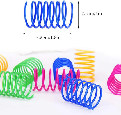 Colorful Cat Spring Spiral Toy Set