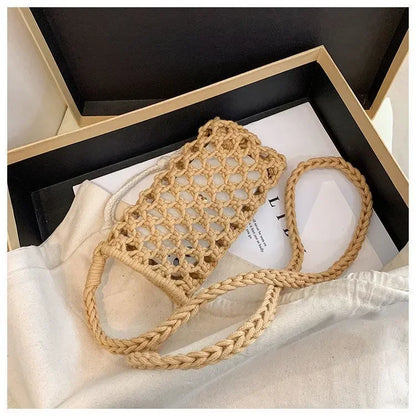 Women’s Woven Crochet Crossbody Phone Bag
