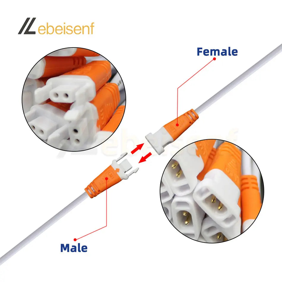 2-Pin LED Power Connector Cable with Lock Buckle