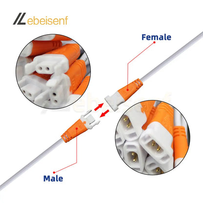 2-Pin LED Power Connector Cable with Lock Buckle