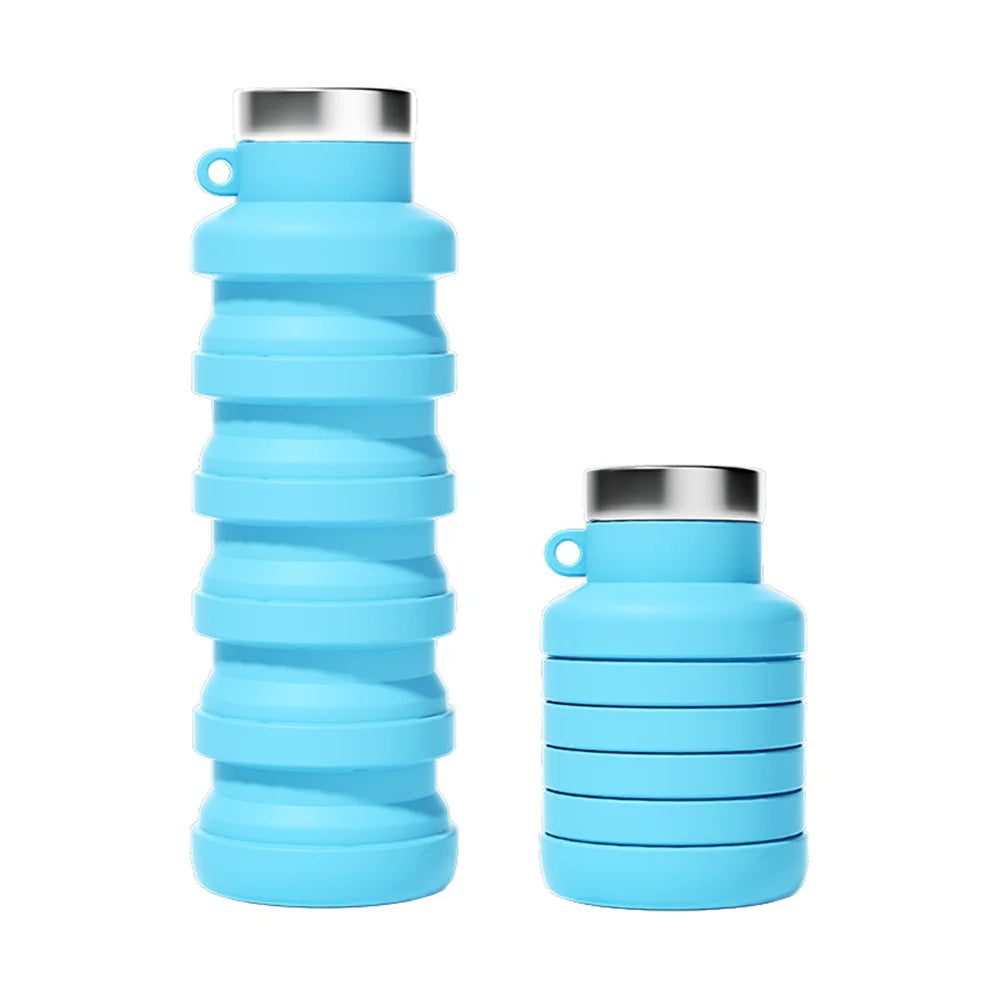 500ml Collapsible Silicone Sports Water Bottle