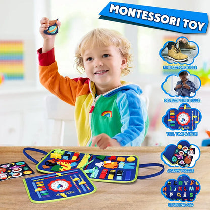 Montessori Busy Board Sensory Activity Toy