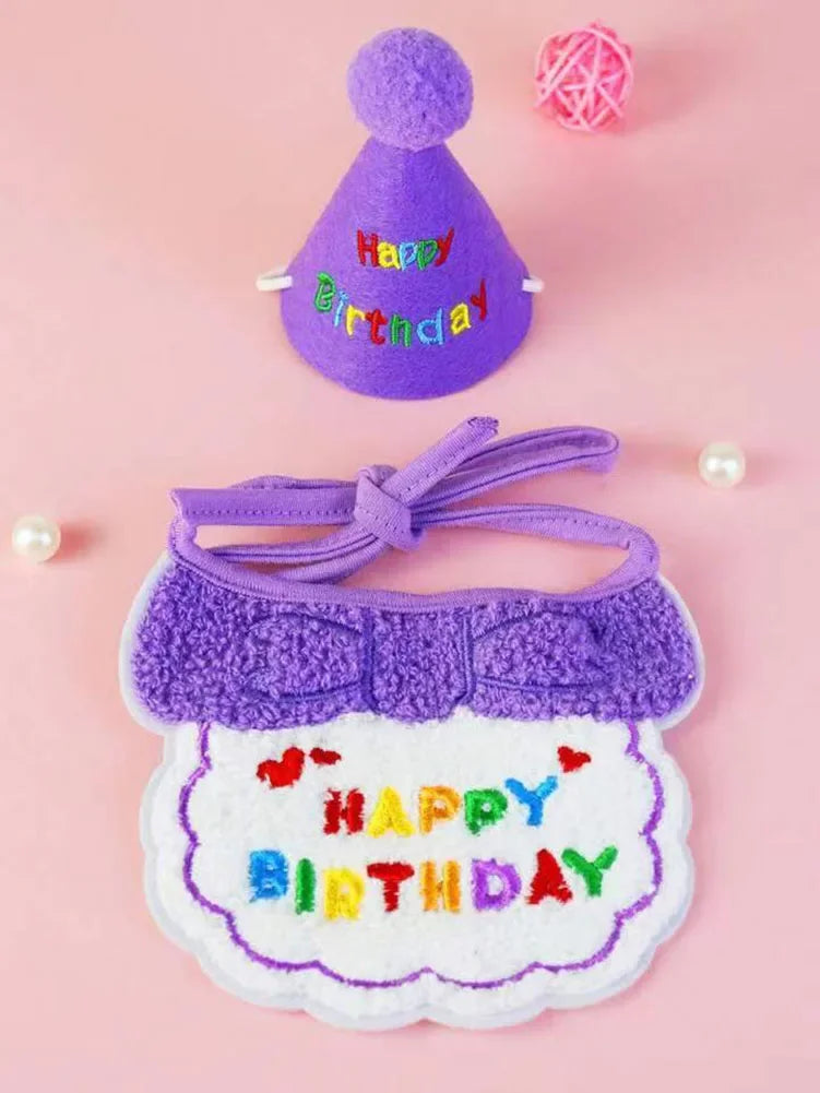 Pet Birthday Bandana & Party Hat Set