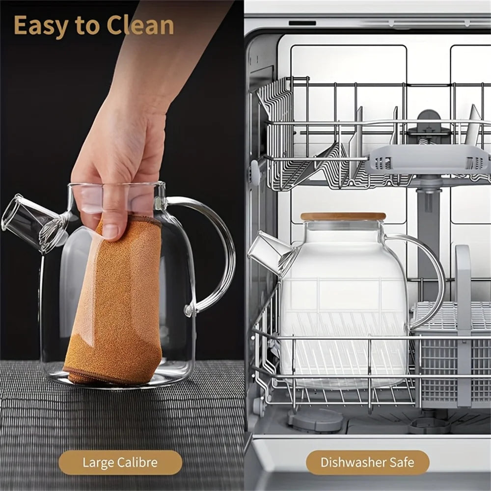Large Capacity Heat-Resistant Glass Teapot