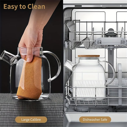 Large Capacity Heat-Resistant Glass Teapot