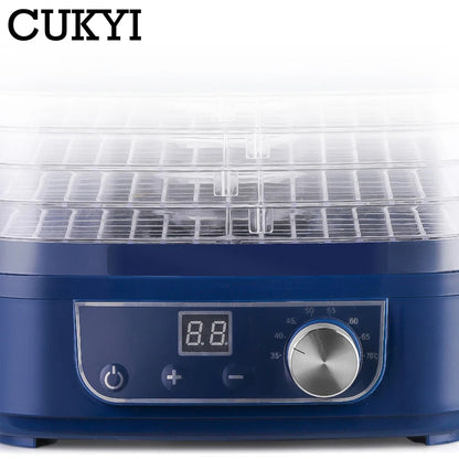 CUKYI 5 Trays Electric Food Dryer Automatic Dehydrator 220V