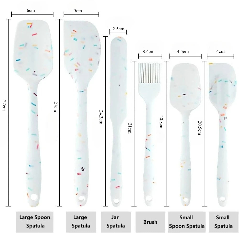 Heat-Resistant Silicone Kitchen Scraper Set