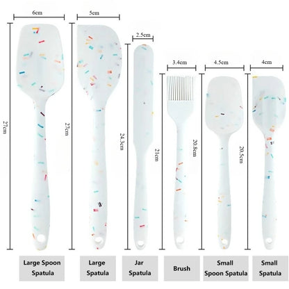 Heat-Resistant Silicone Kitchen Scraper Set