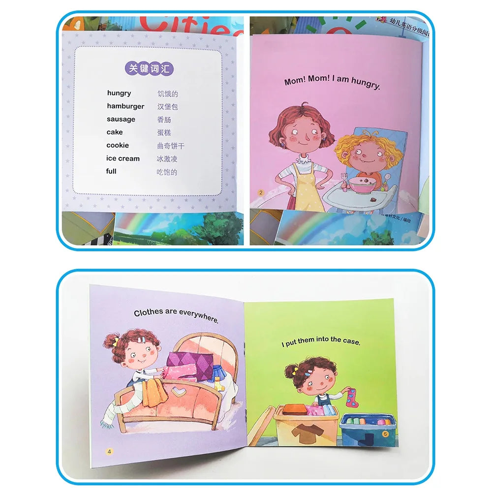 60 Pocket Books Set English Words Learning Books for Kids