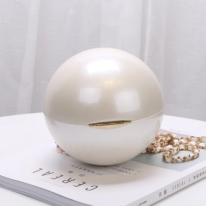 Pearl Sphere Evening Crossbody Bag