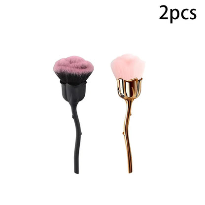 Rose-Shaped Nail Dust Cleaning Brush