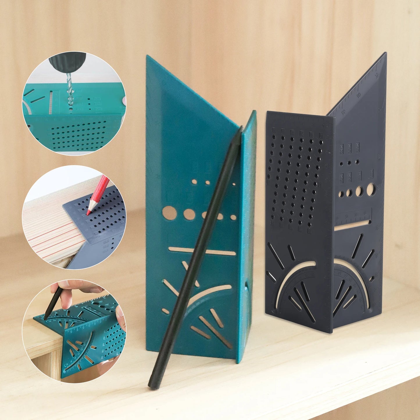 Multifunctional 3D Woodworking Angle Ruler
