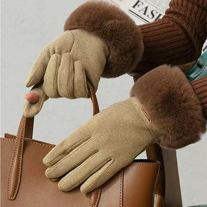 Women’s Winter Cycling Gloves with Velvet Lining