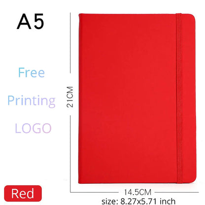 Custom A5/A6 PU Leather Notebook with Logo Printing