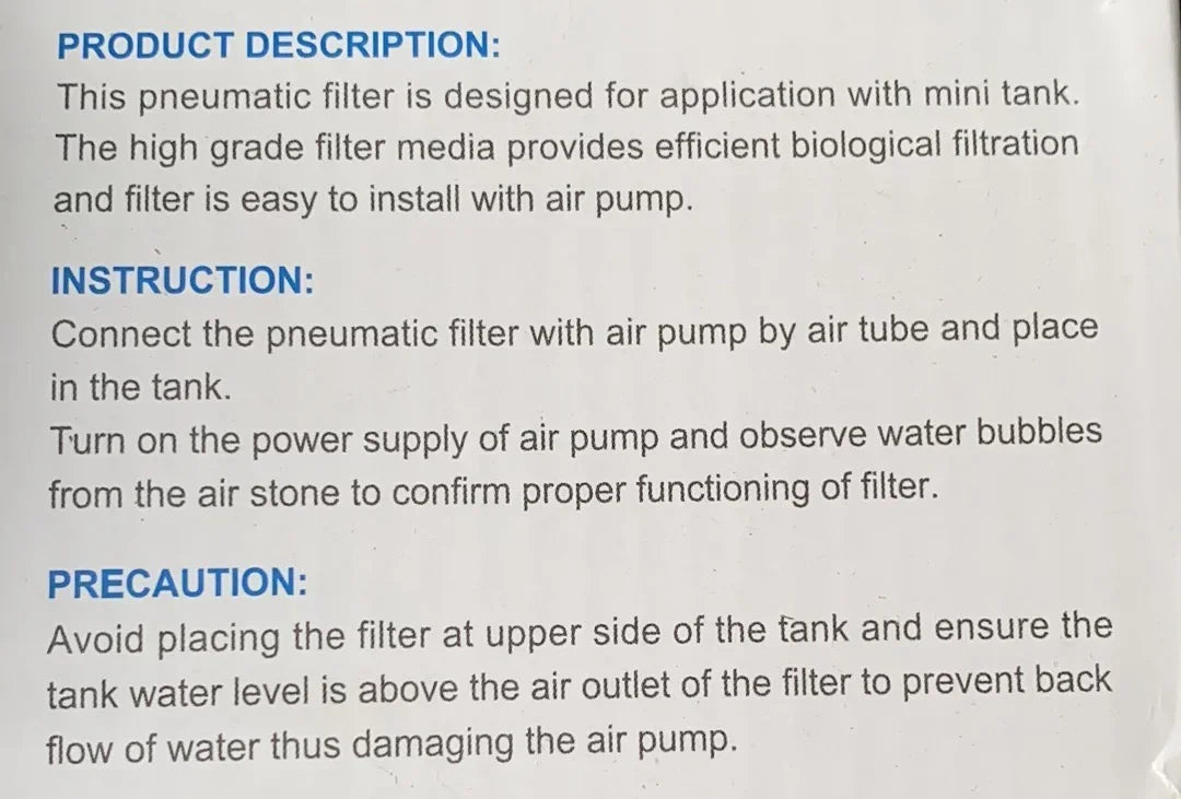 USB Aquarium Internal Filter with Bio Sponge & Water Filtration