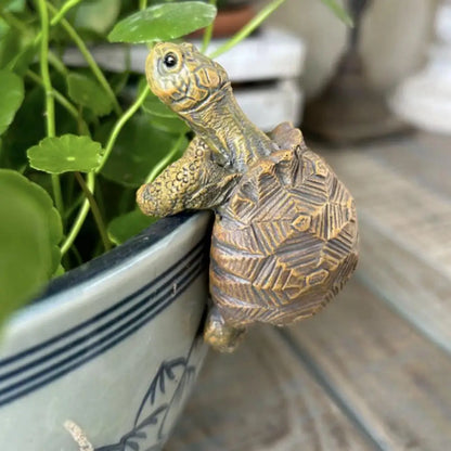 Resin Turtle Plant Pot Hanger Ornament