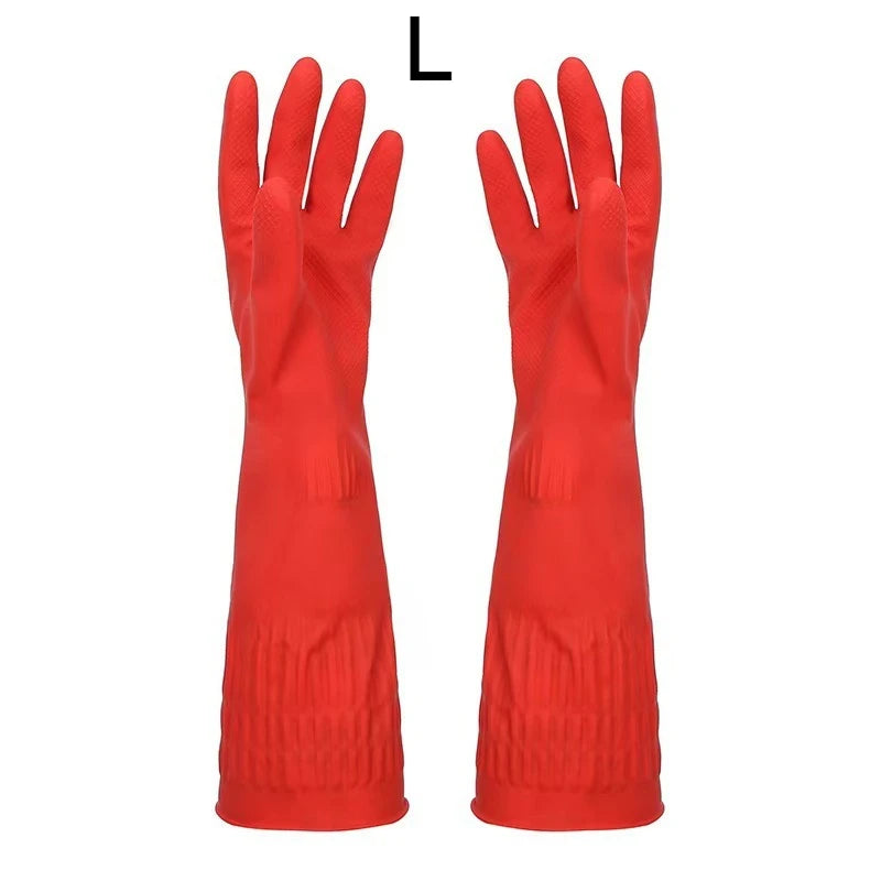 Extended Latex Dishwashing Cleaning Gloves