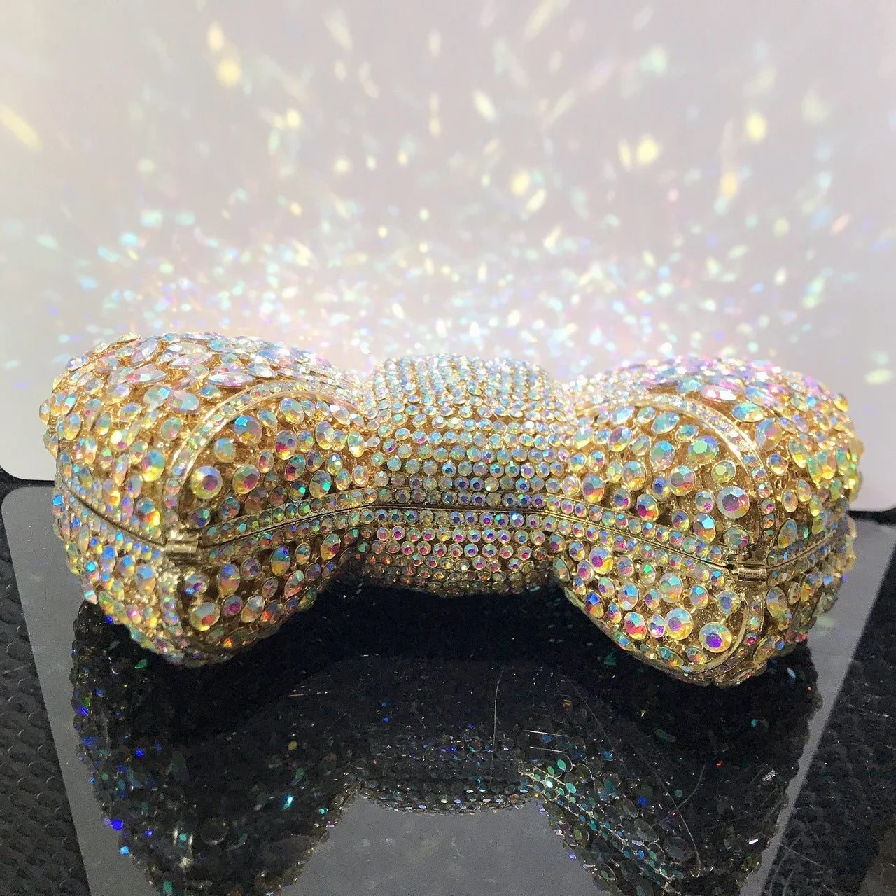 Rhinestone Bow Evening Clutch