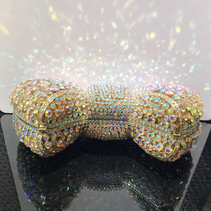 Rhinestone Bow Evening Clutch
