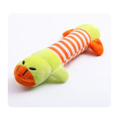 Plush Squeaky Dog Toy – Duck, Pig & Elephant