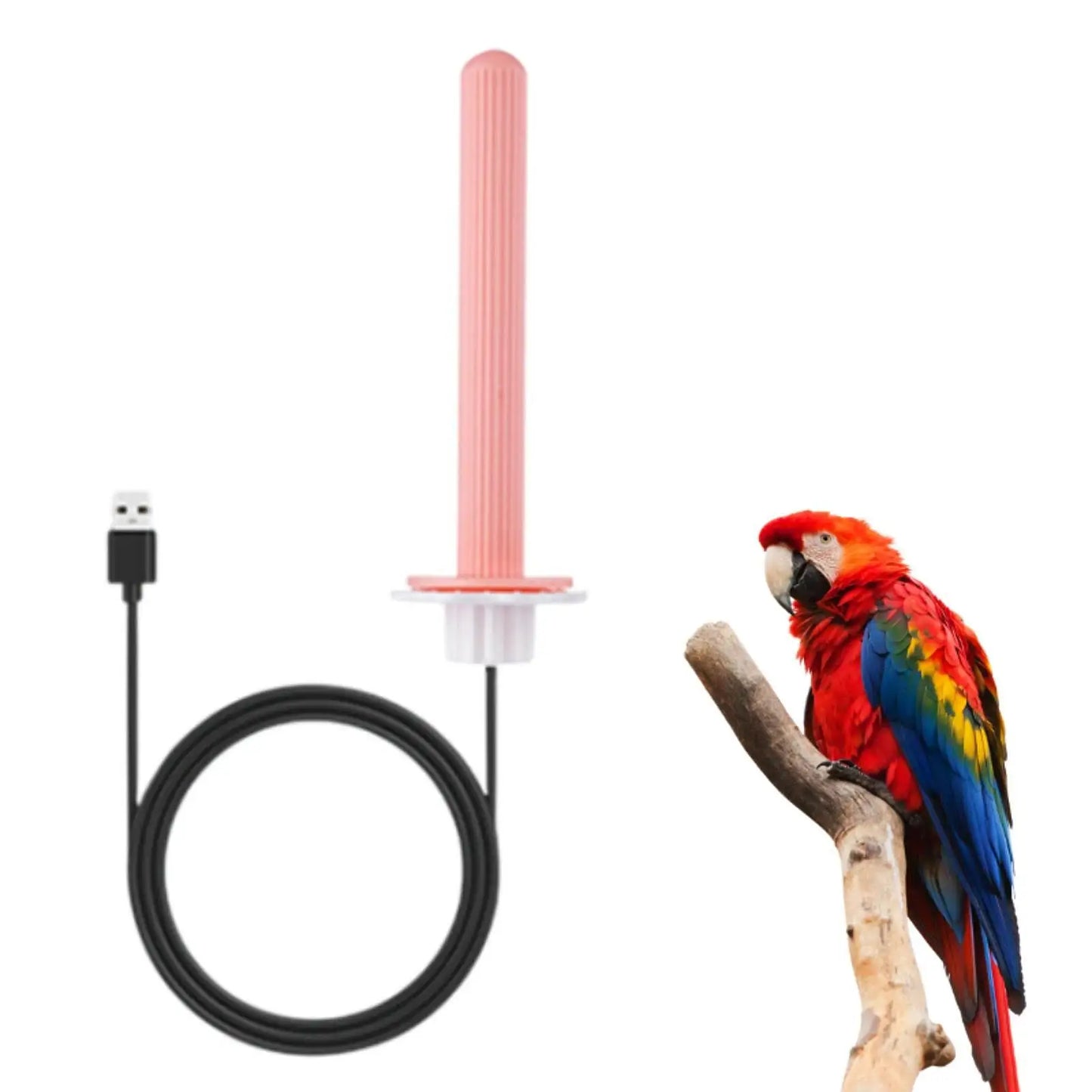 Heated Bird Perch Stand – USB Warm Perch for Parrots & Small Birds