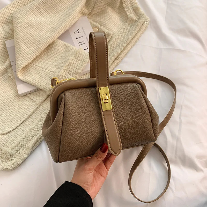 Luxury Style Small Tote Purse with Interior Zipper Pocket