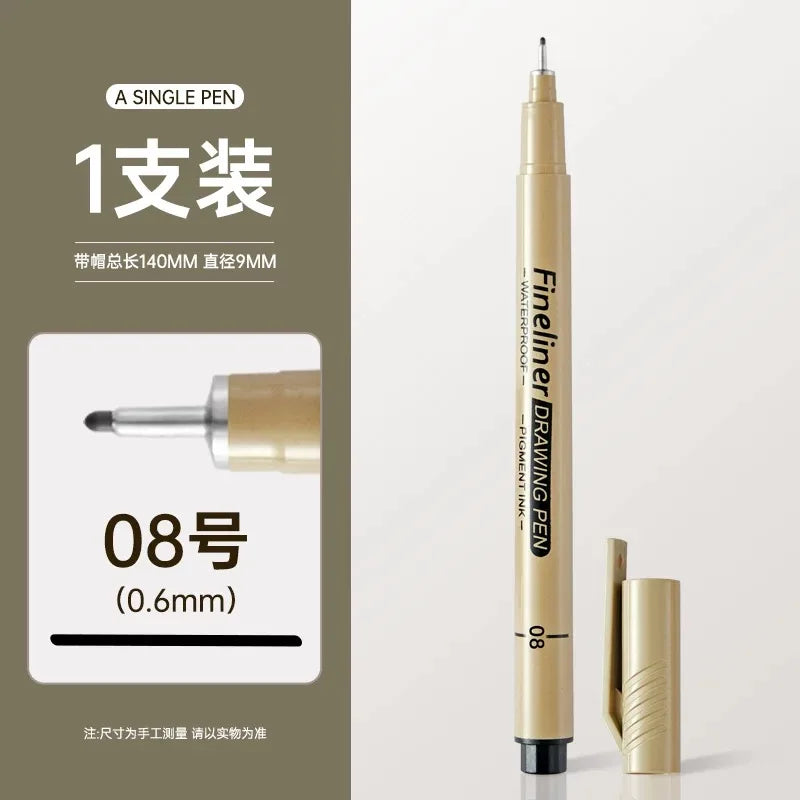 Waterproof Black Fineliner Drawing Pen