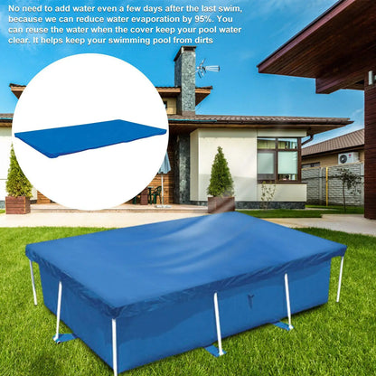 Outdoor PE Pool Cover with Windproof Ropes & Dust Protection