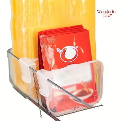Adjustable Refrigerator Storage Divider Clips (6 or 8 Pieces)