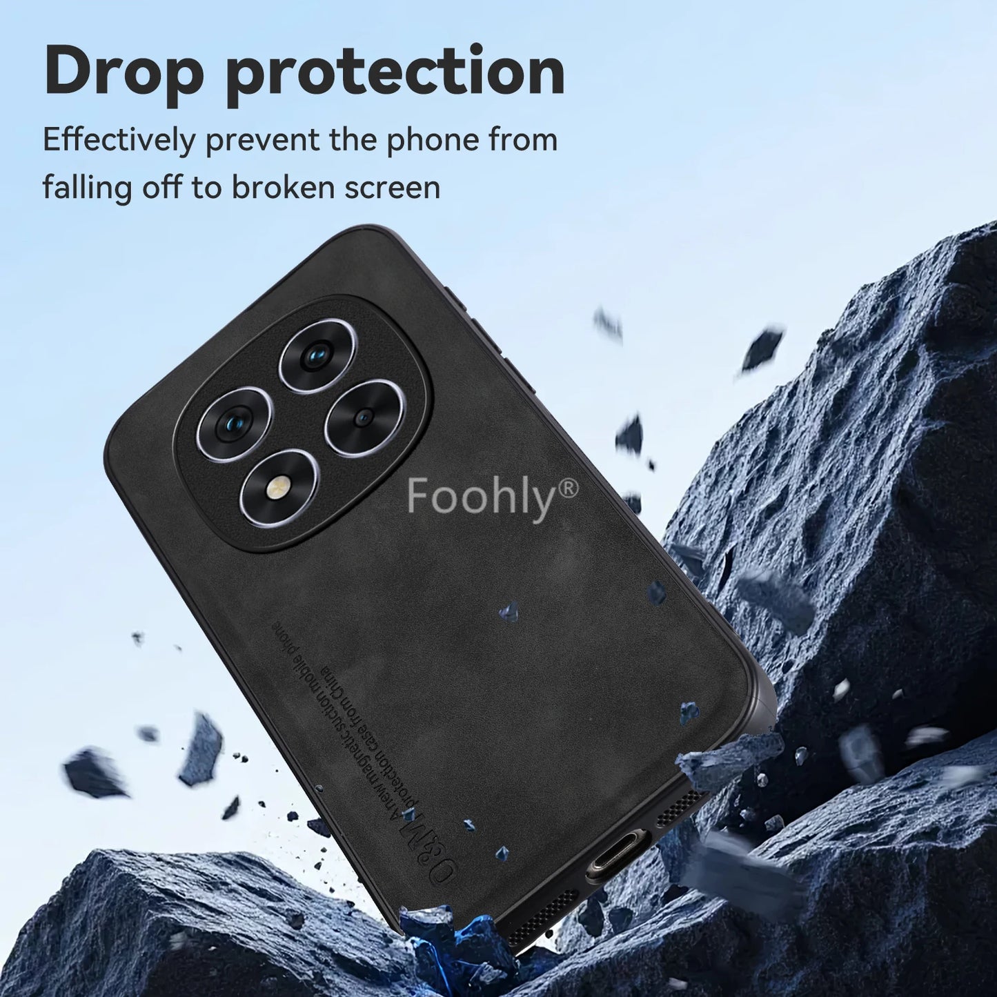 Magnetic Nubuck Leather Case for Redmi