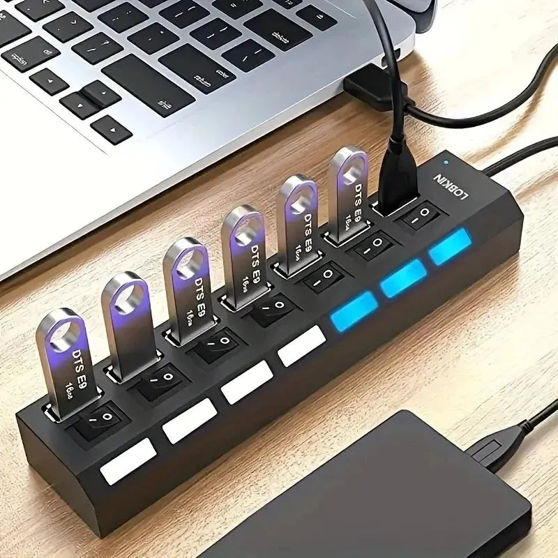 USB 2.0 Multi-Port Hub with Switches
