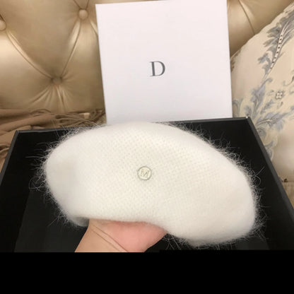 Women’s Angora Rabbit Fur Beret Hat