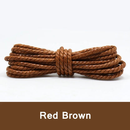 Round Waxed Cotton Shoelaces