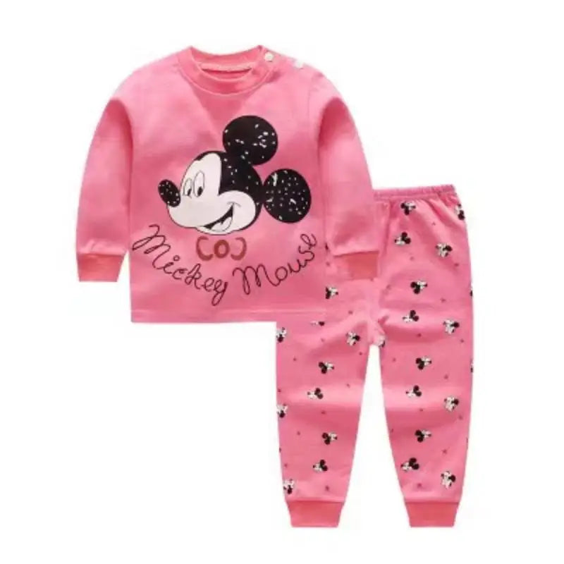 Disney Cartoon Baby 2Pcs Winnie Pooh Long Sleeved Pyjamas