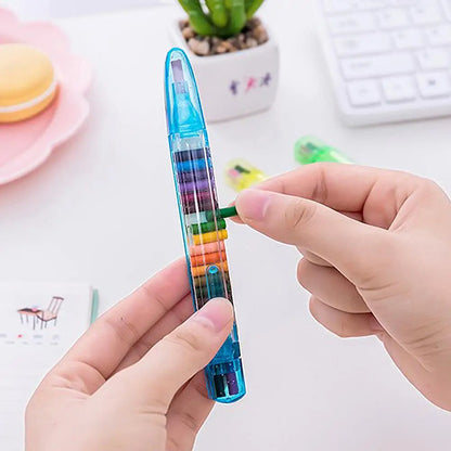 20-Color Rainbow Crayon Pen
