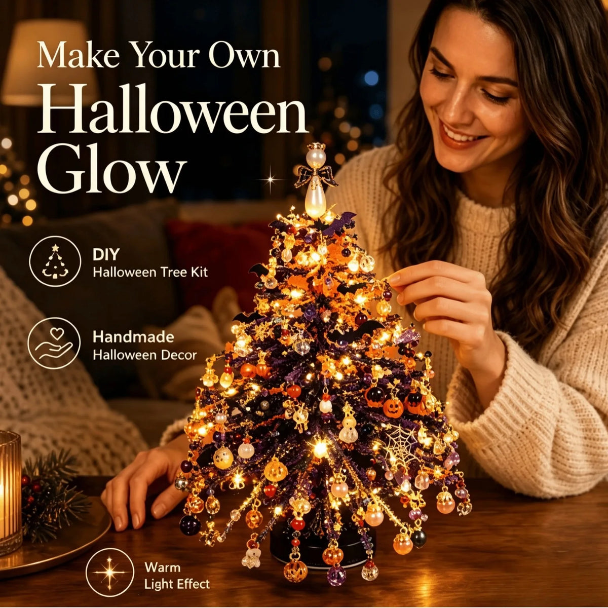 LED DIY Beaded Holiday Tree Kit