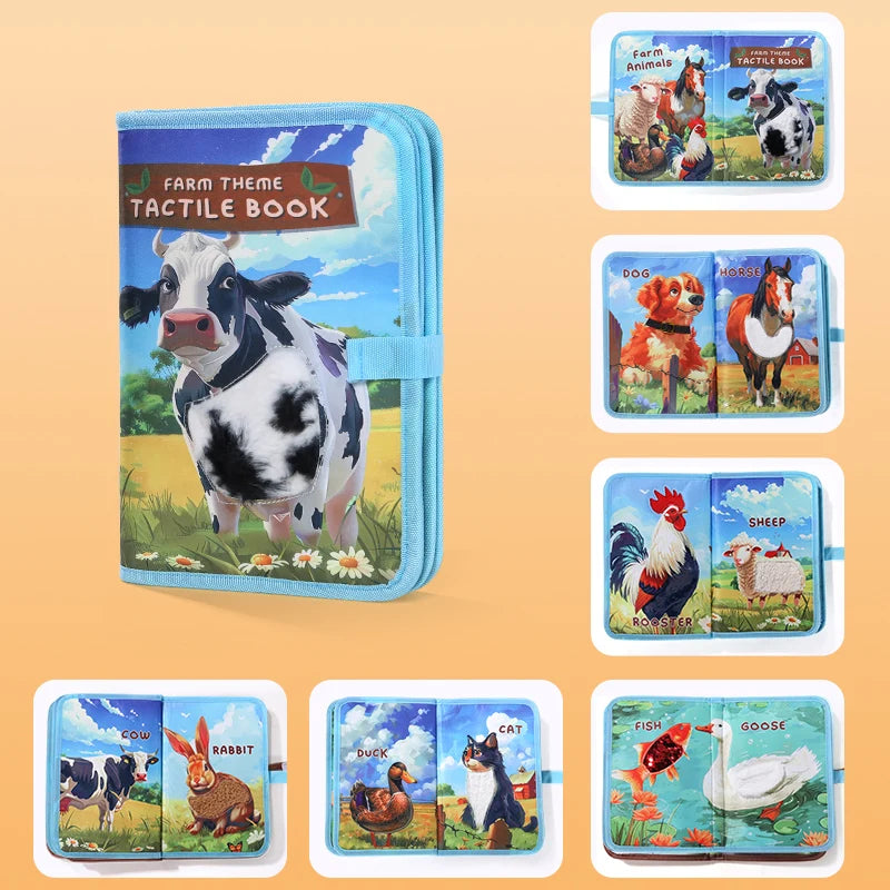 3D Animal Touch Cloth Book for Babies