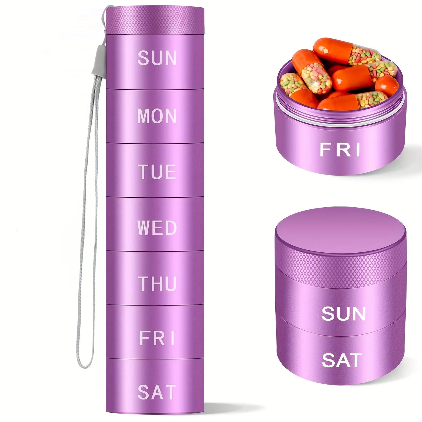 Aluminium Travel Pill Organizer