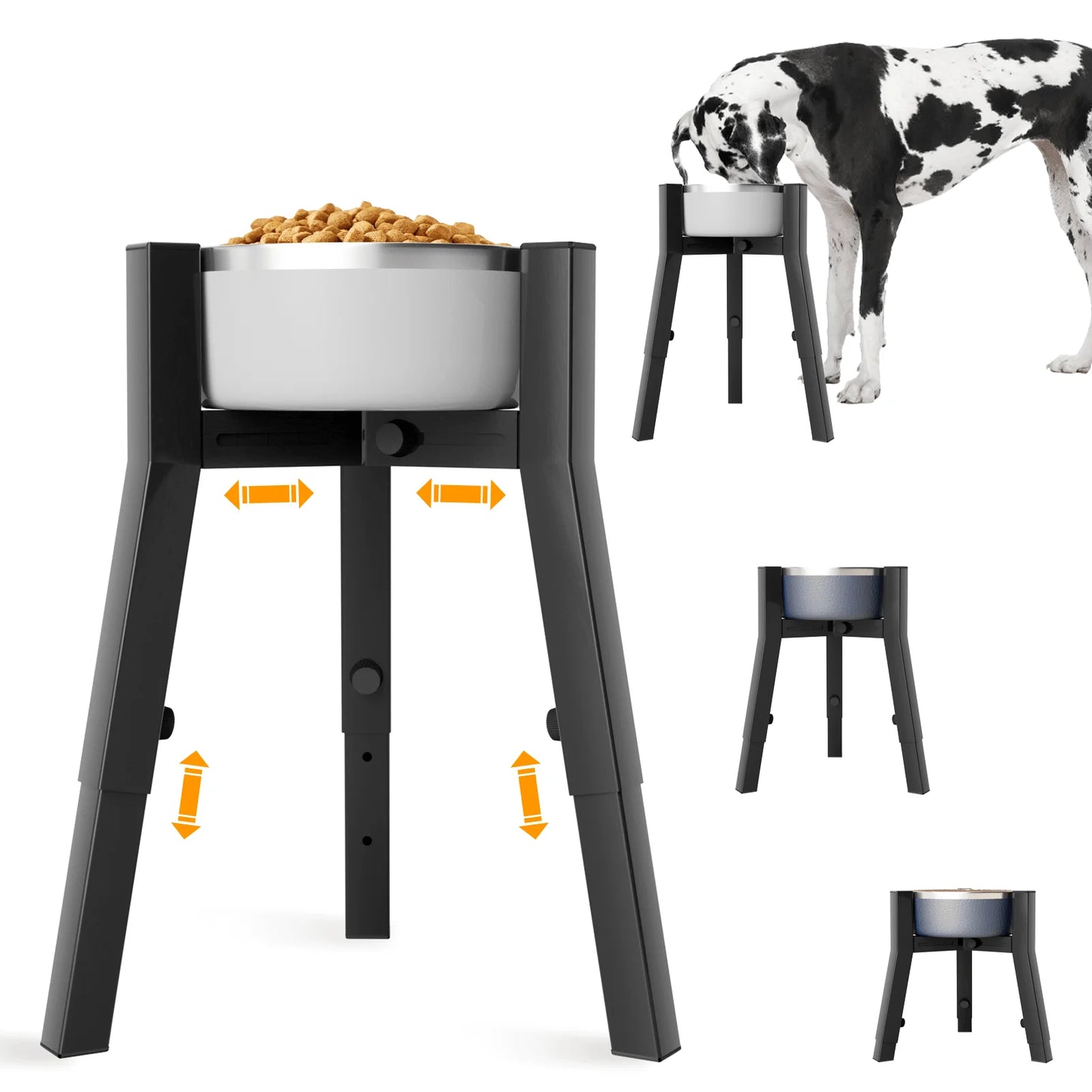 Adjustable Raised Dog Bowl Stand for Medium to Extra Large Dogs