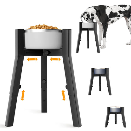 Adjustable Raised Dog Bowl Stand for Medium to Extra Large Dogs