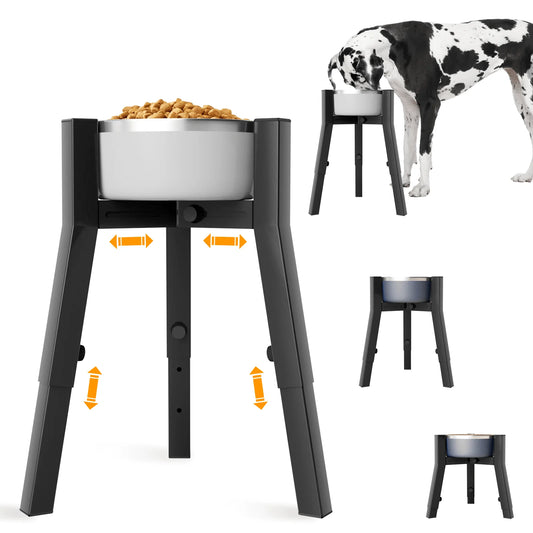 Adjustable Raised Dog Bowl Stand for Medium to Extra Large Dogs