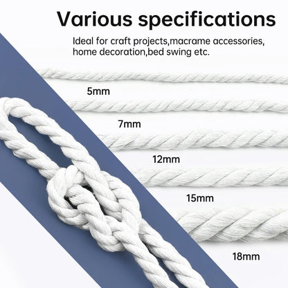 Braided Cotton Macramé Rope Cord