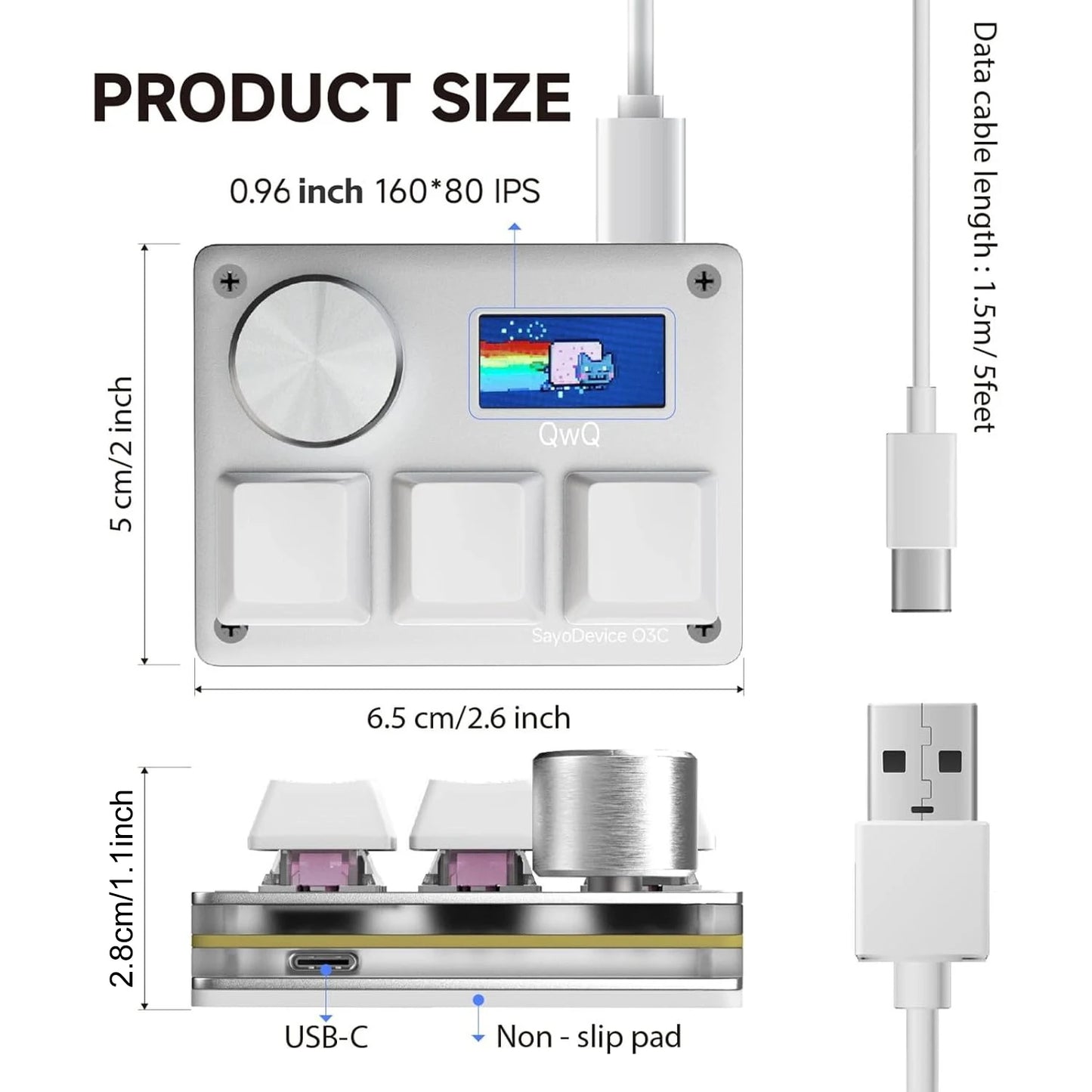 SayoDevice O3C Magnetic Macro Keyboard