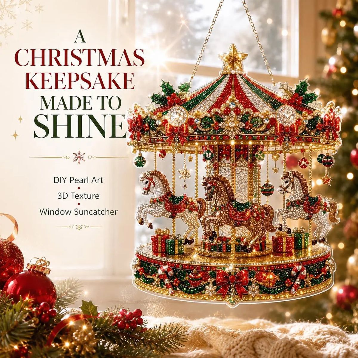 DIY Diamond Painting Christmas Tree Ornament
