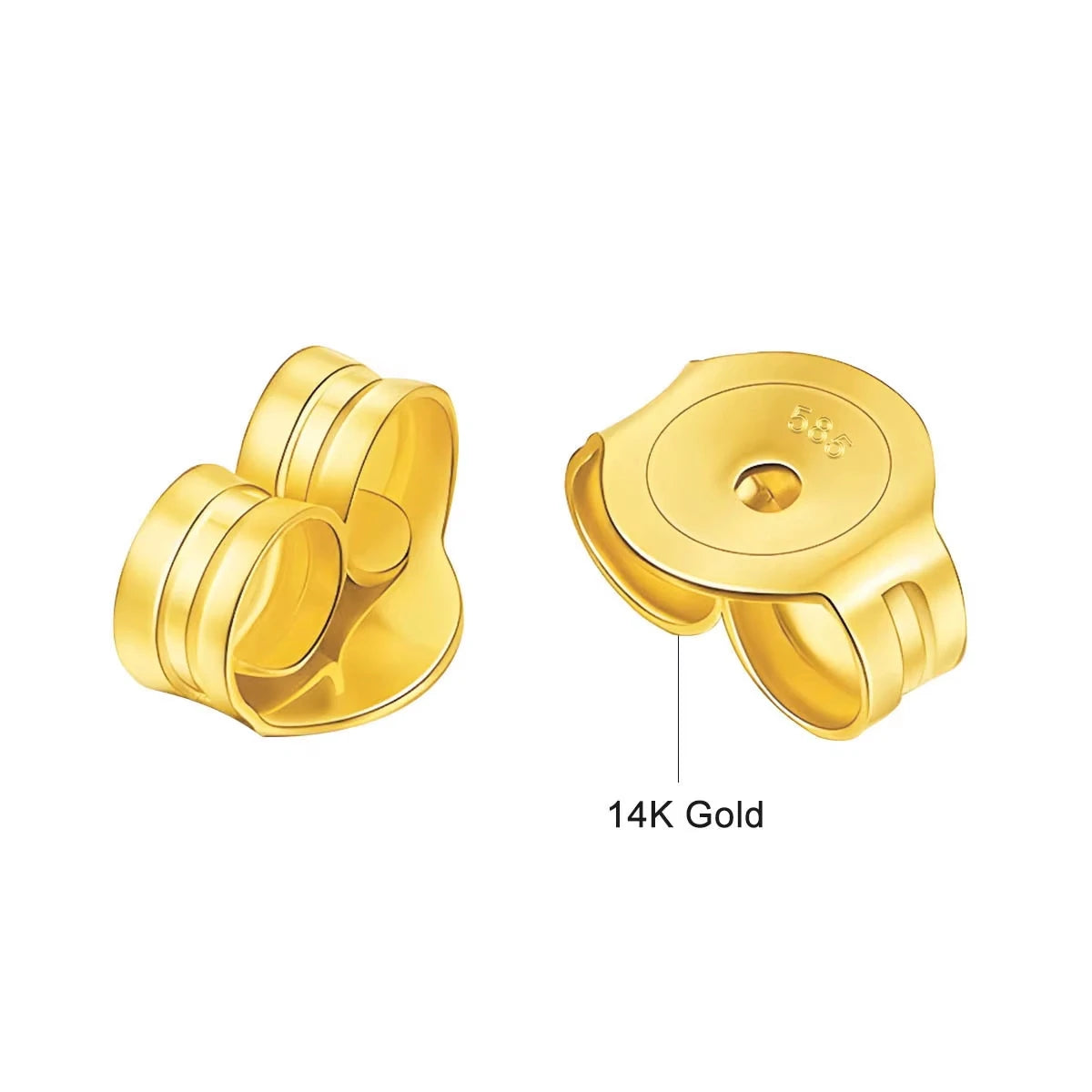 14K Gold Moissanite Stud Earrings
