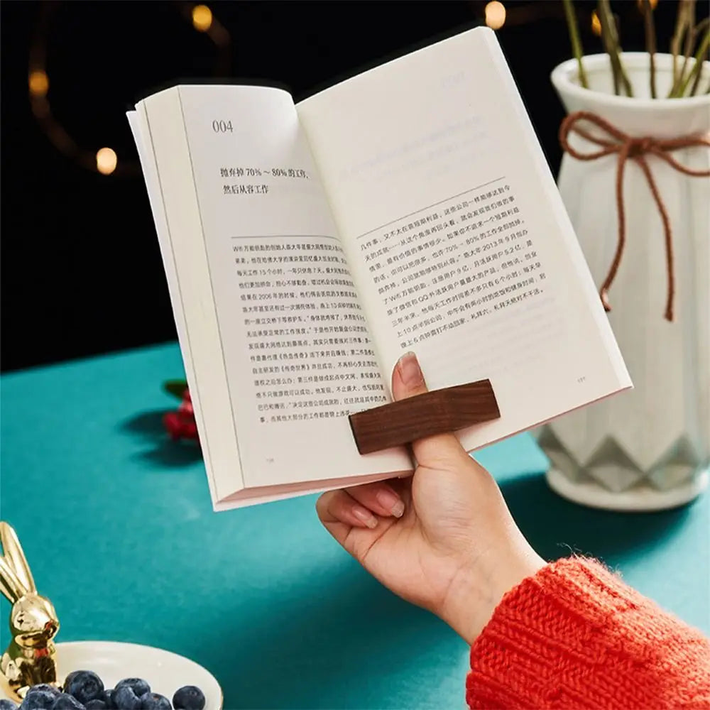 Solid Wooden Thumb Page Holder Bookmark