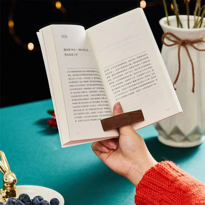 Solid Wooden Thumb Page Holder Bookmark