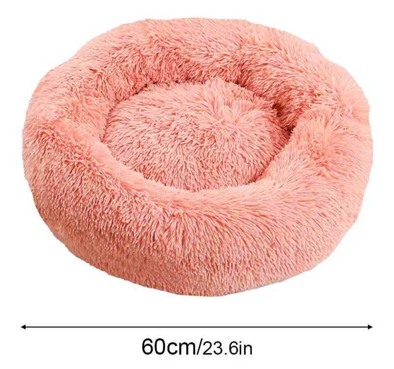 Calming Plush Donut Pet Bed