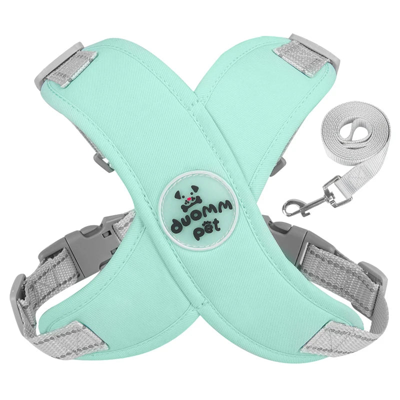 Dog Harness Leash Set – Reflective Breathable Pet Vest Harness