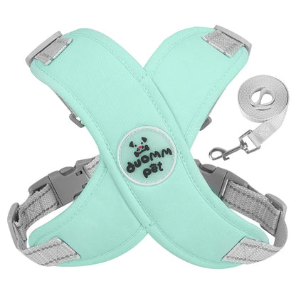 Dog Harness Leash Set – Reflective Breathable Pet Vest Harness